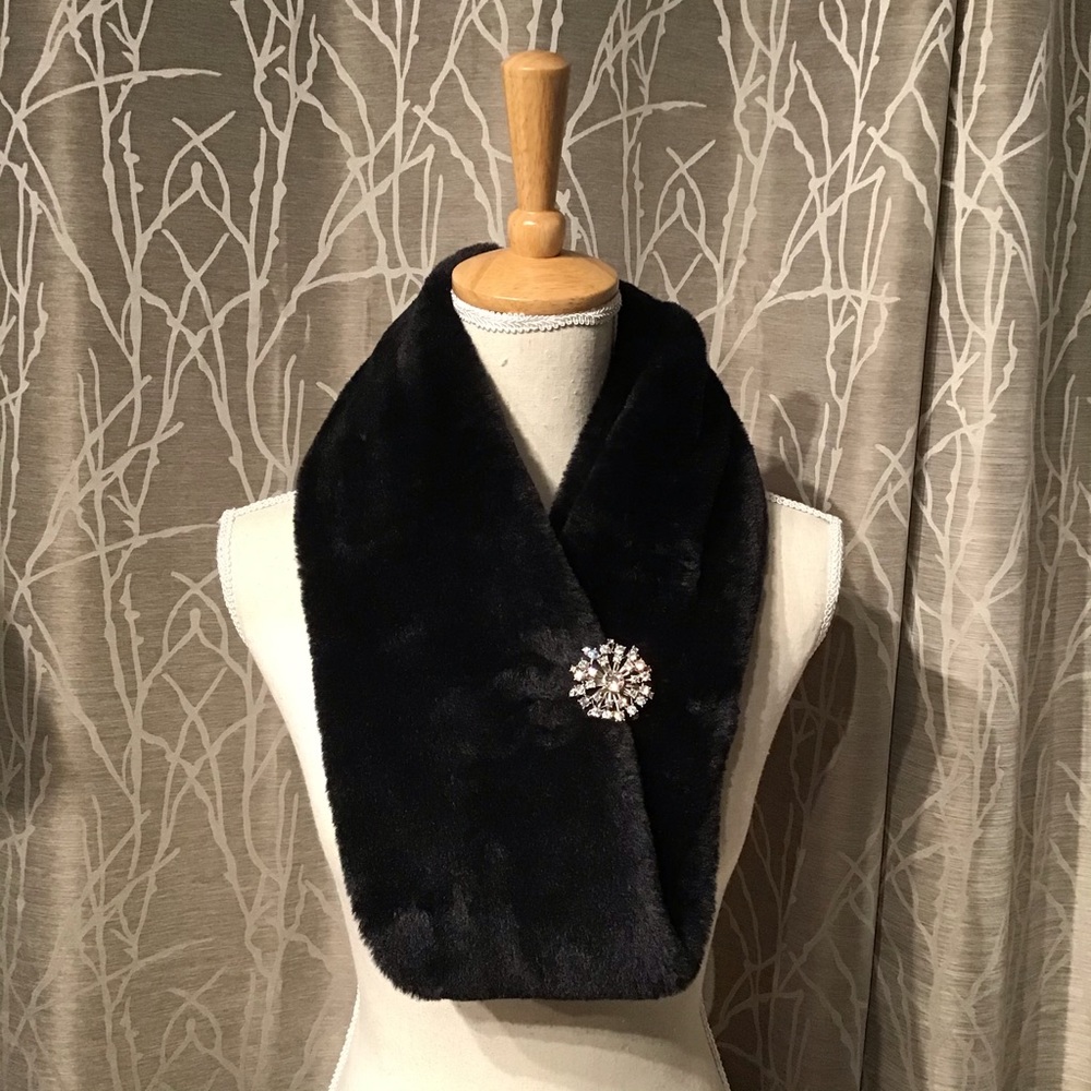 Faux fur infinity scarf